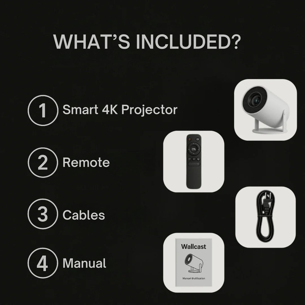Smart Projector | Transform any space into a Home Cinema | Portable Smart Mini Projector with Built-In Streaming Apps