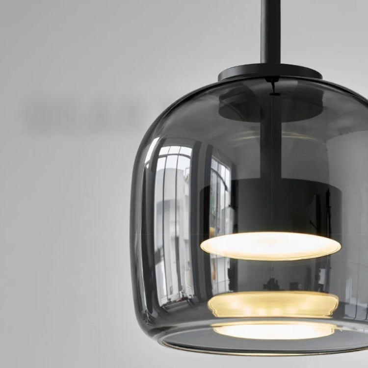 Nordische schwarze Glas-Pendelleuchte – moderne Hängeleuchte für Kücheninsel und Esszimmer | Lersk