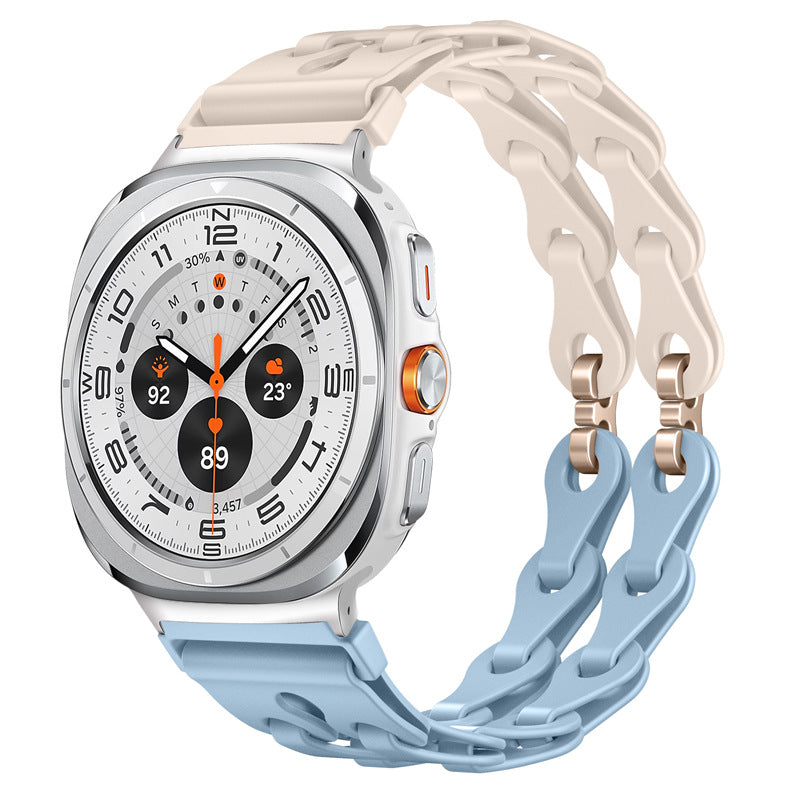 Aventa Sport -silikoniranneke yhteensopiva Samsung Galaxy Watch Ultra 47 mm:n kanssa | Lersk