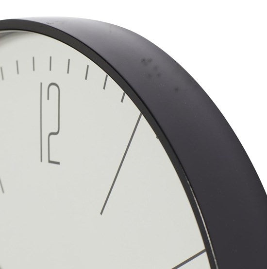 Nivara Black Glass Wall Clock Traditional Home Decor | Lersk