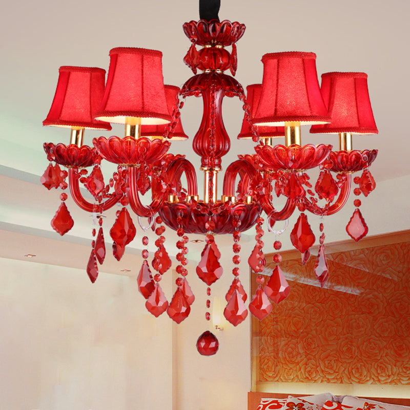 Luminra Crimson Crystal lustr pro moderní obývací pokoje | Lersk