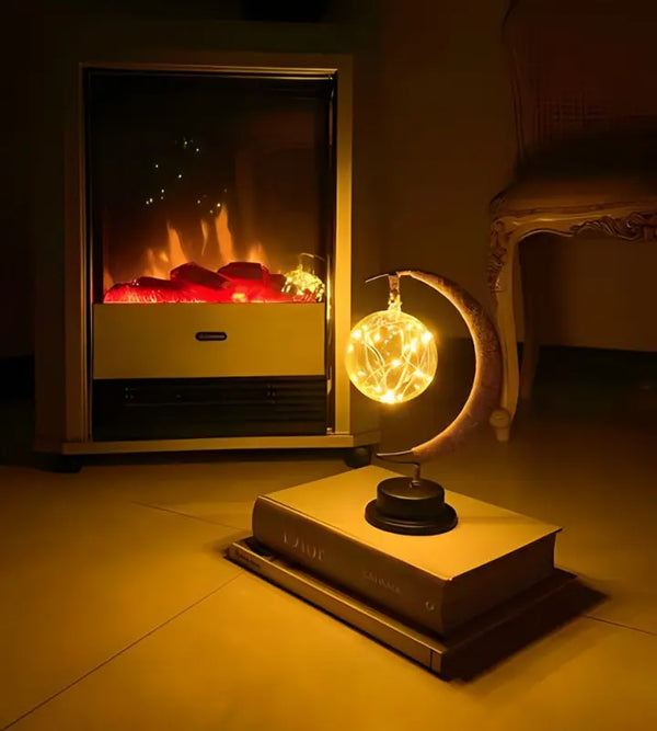 Lampă de sticlă AsteriGlow Lună cu lumină ambientală caldă | Lersk