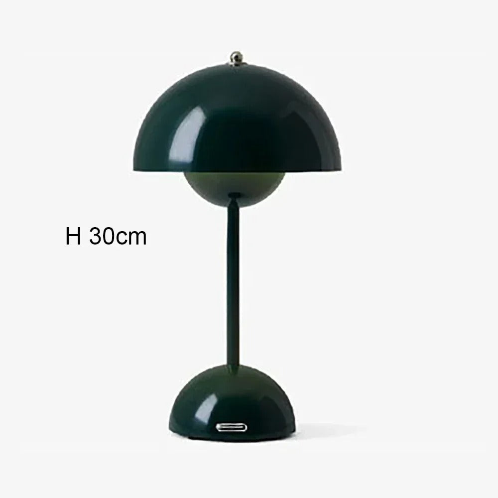 Nordic Led Table Lamp Wireless Rechargeable Mushroom Style for Small Spaces | Lersk