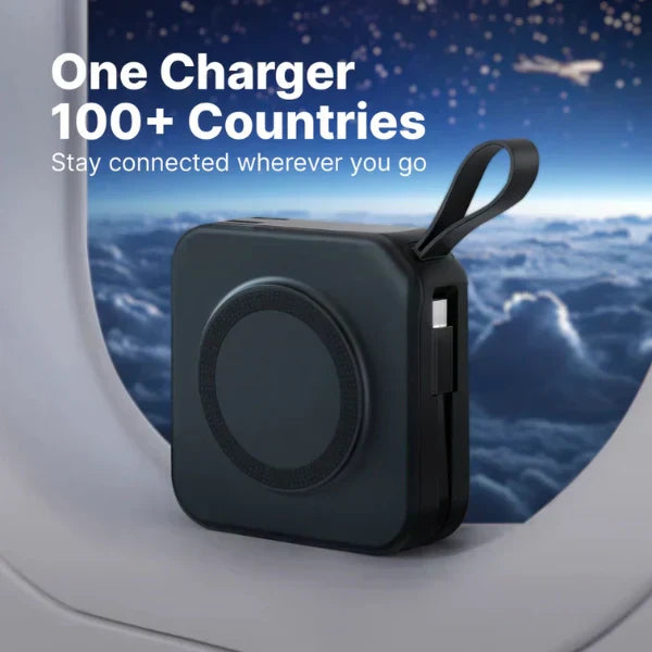 RoamCore 5-in-1 Portable Wall Charger, Wireless Power Bank | Lersk
