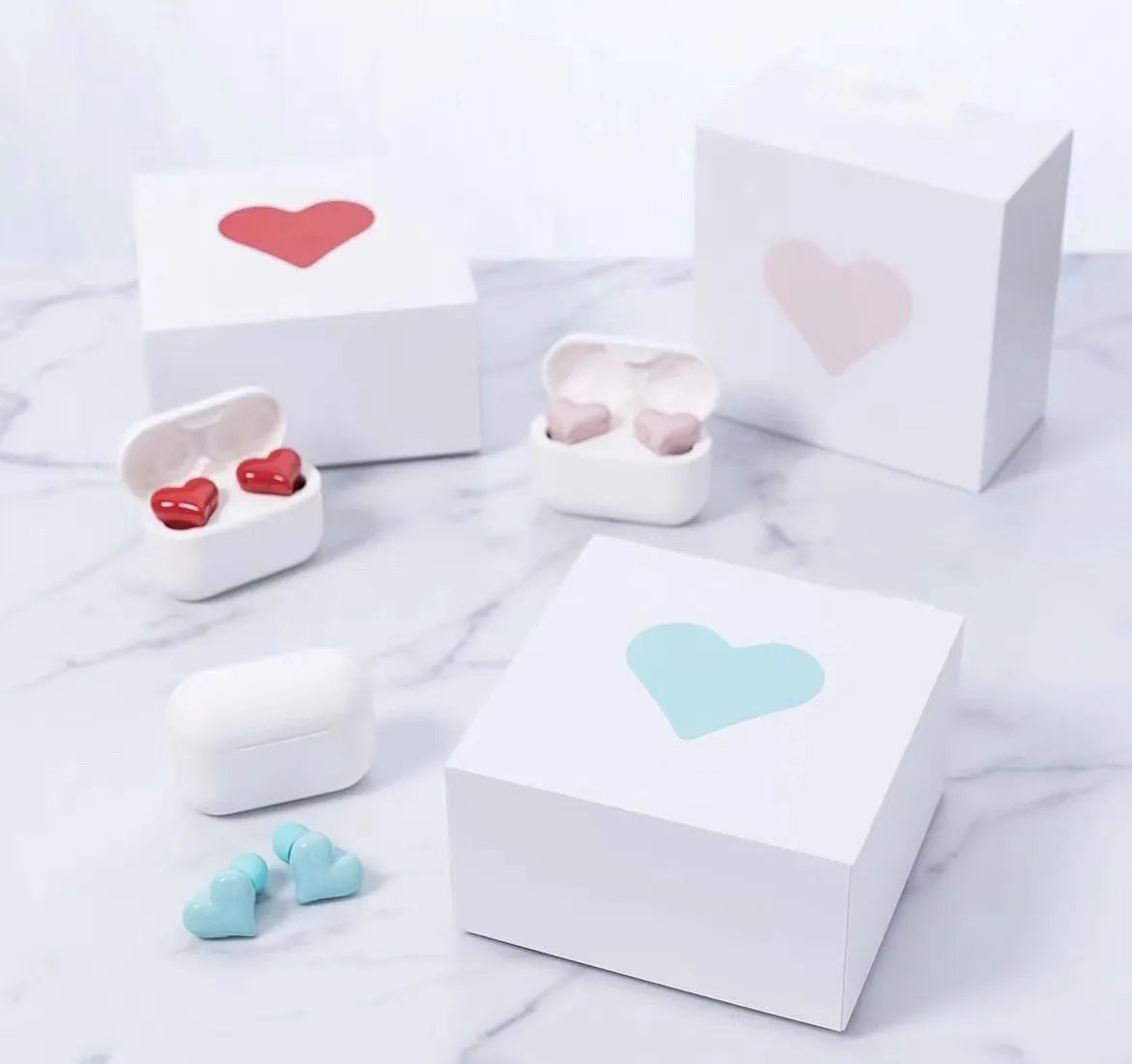Auricolari Wireless PulseBuds a Forma di Cuore con Cancellazione del Rumore | Lersk