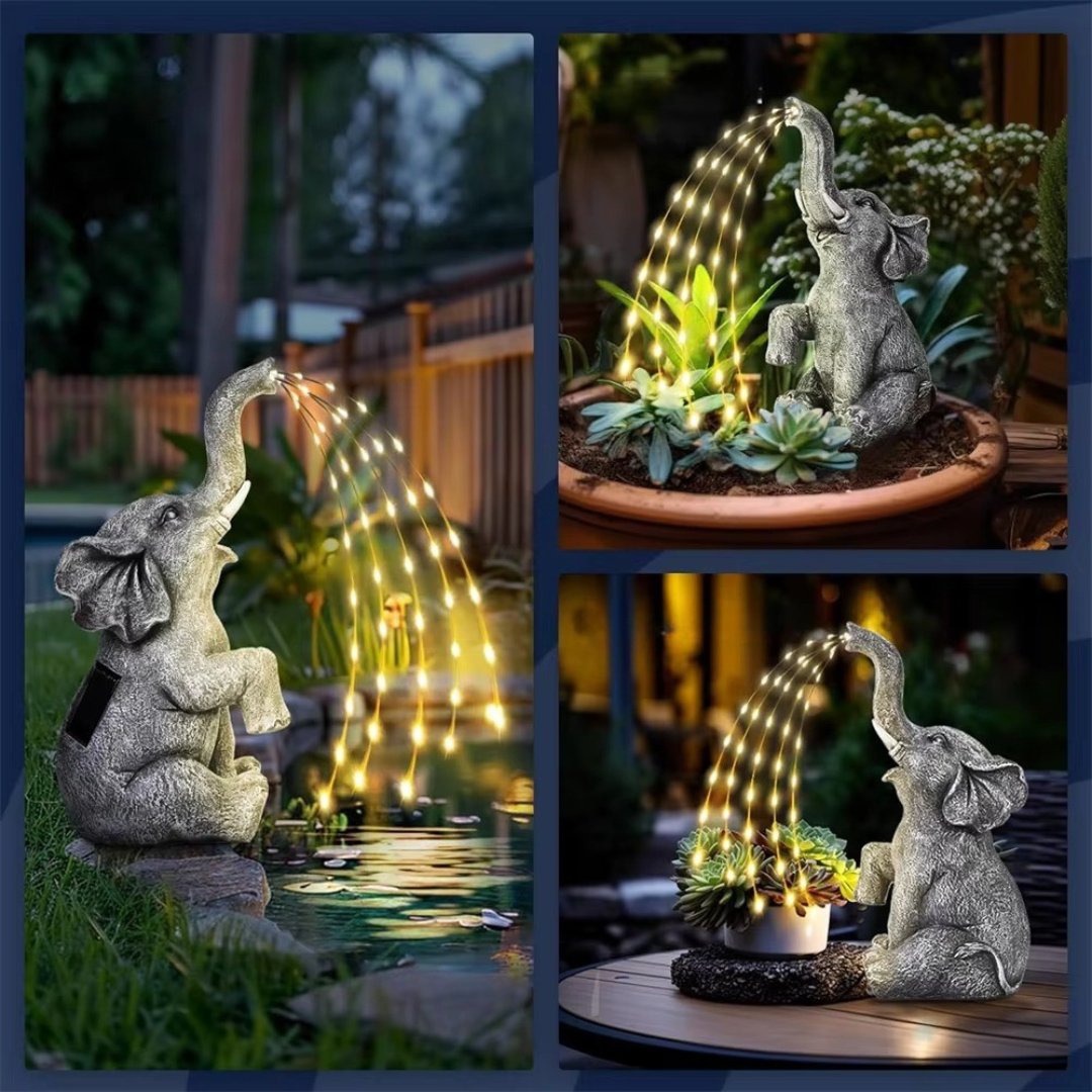 Solar-Elefant Gartenornament Solar-Elefant Gartenornament | Lersk