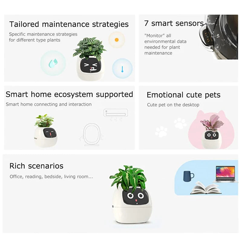 NexaGrow Smart Planter With 7 Sensors For Indoor Gardening | Lersk