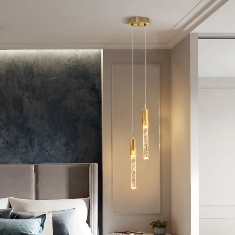 Lustreau Glas-Hängeleuchte in zylindrischer Form für moderne Innenräume und Esszimmer | Lersk