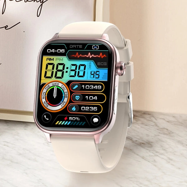 שעון חכם Aleron Health עם ניטור גלוקוז, דופק ולחץ דם ועיצוב עמיד למים | Lersk