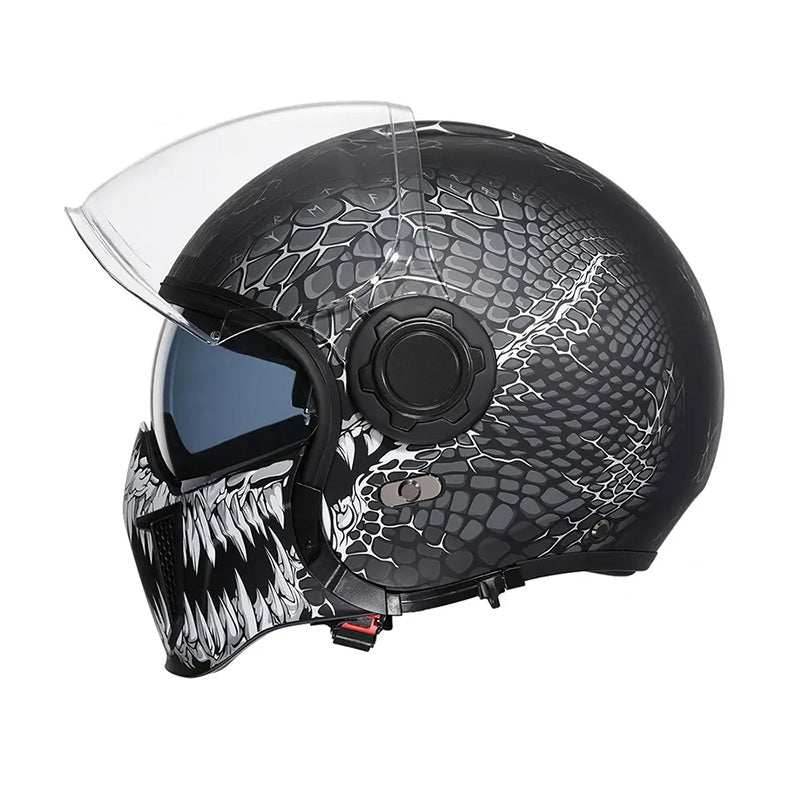 LumaShield Dual-Visor Modular Helmet DOT ECE Certified Detachable Chin Guard | Lersk
