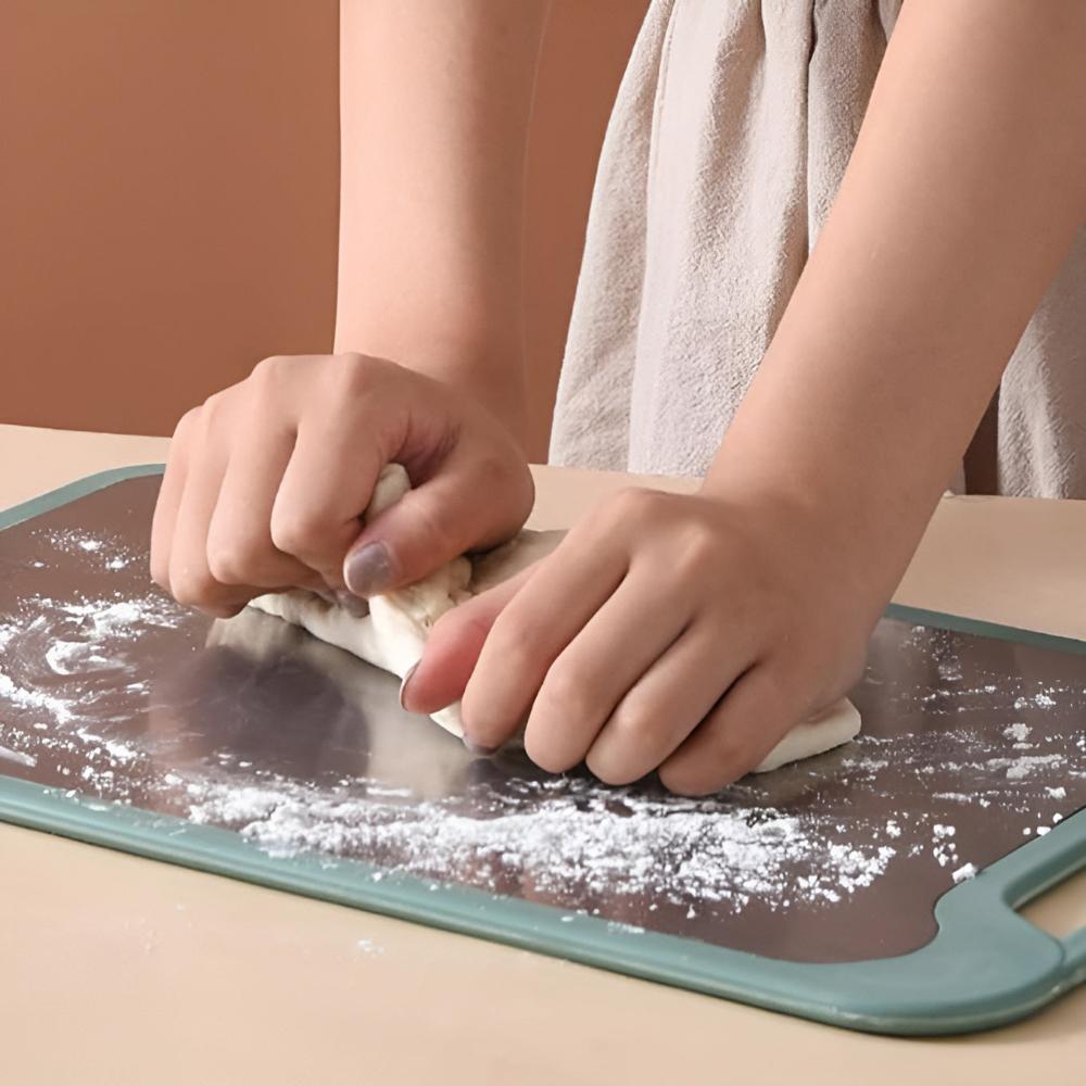 Sleek Double-Sided Stainless Steel Cutting Board | Lersk