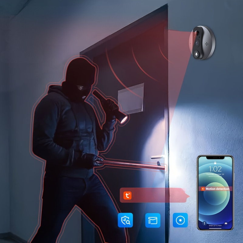 SentinelView Akıllı Kapı Gözetleme Kamerası 3MP WiFi Özellikli | Lersk