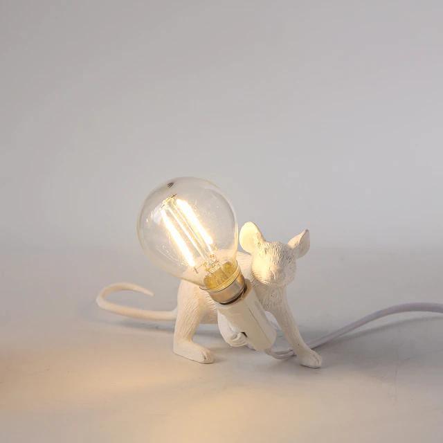 Lâmpada de Secretária LumiMouse Gold Minimalista em Forma de Rato | Lersk