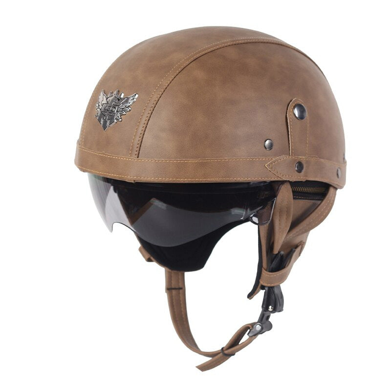 NovaRove Retro-Motorradhelm mit DOT-Sicherheitszertifizierung und UV-Schutz | Lersk