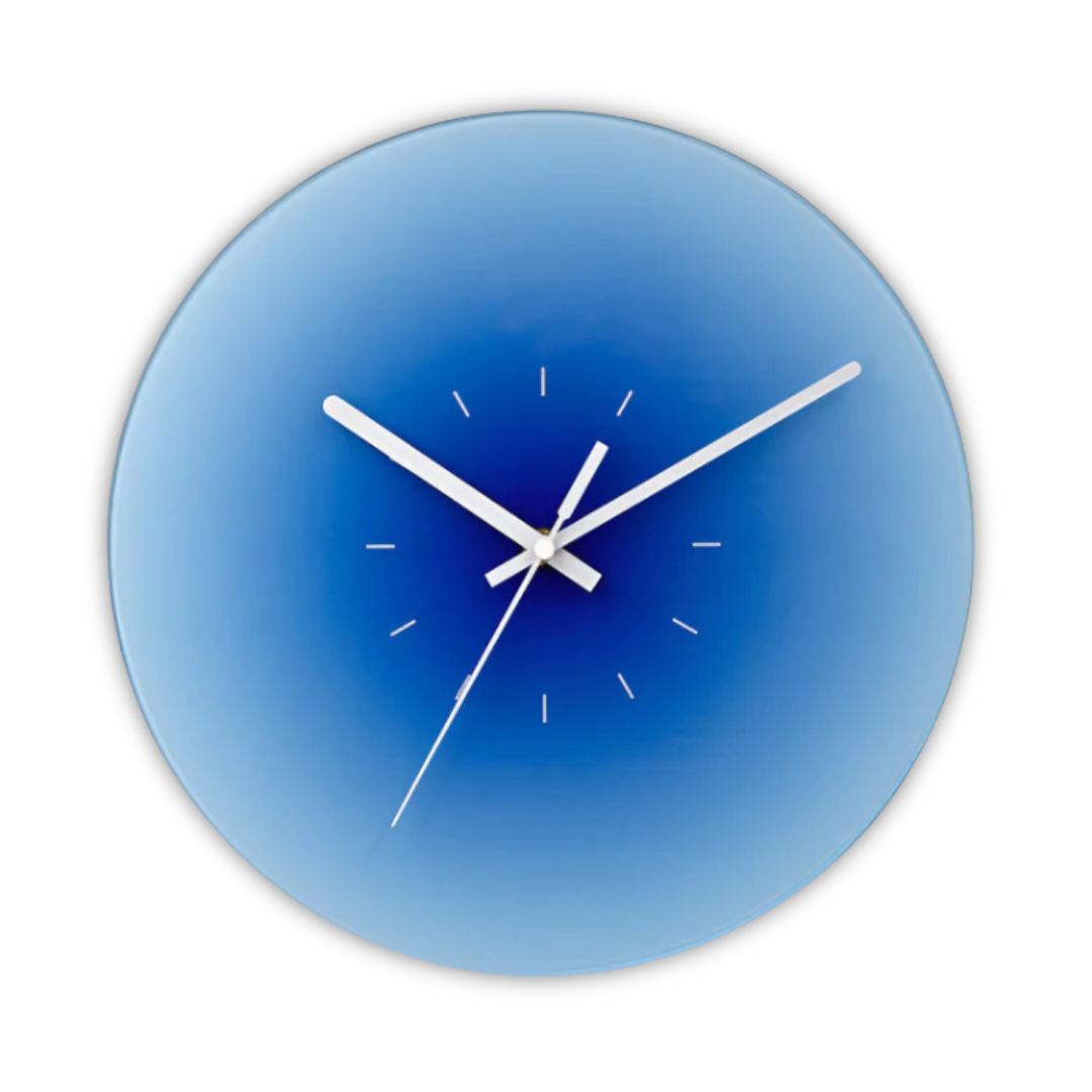 NovaLuxe Glass Wall Clock Designer Wall Timepiece With Silent Sweep | Lersk