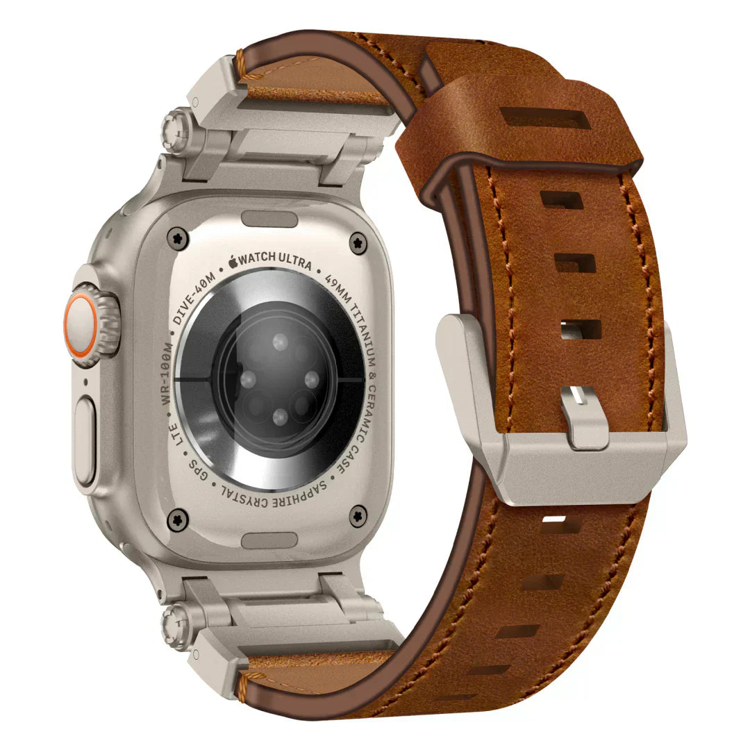 Kenvor Leather Strap with Titanium Connector for Apple Watch | Lersk