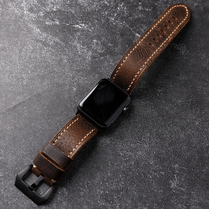 Handgefertigtes Band aus erstklassigem Rindsleder für die Apple Watch | Lersk