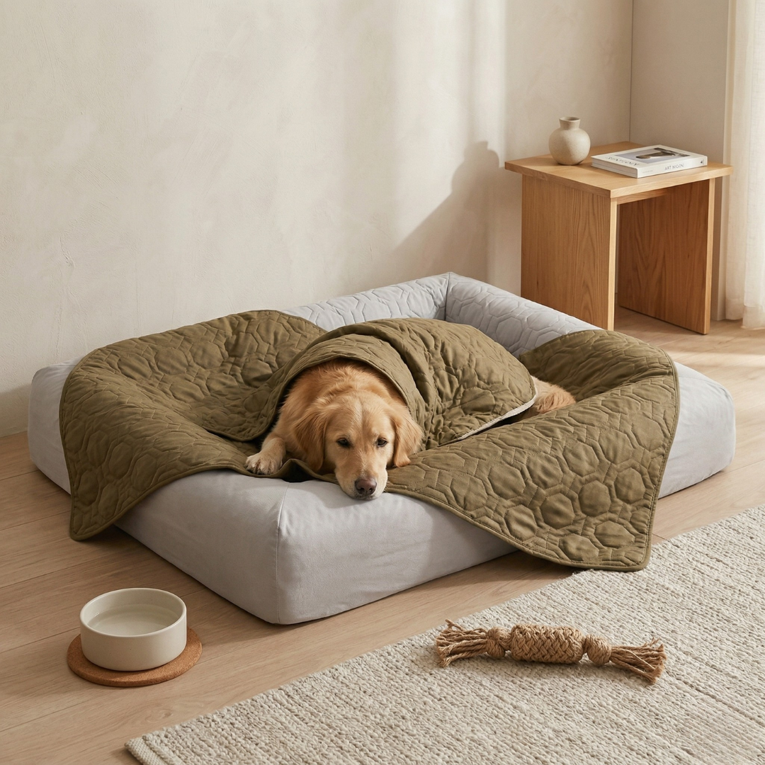 Wasserdichte Hundebettauflage für Betten, Sofas und Autositze | Lersk