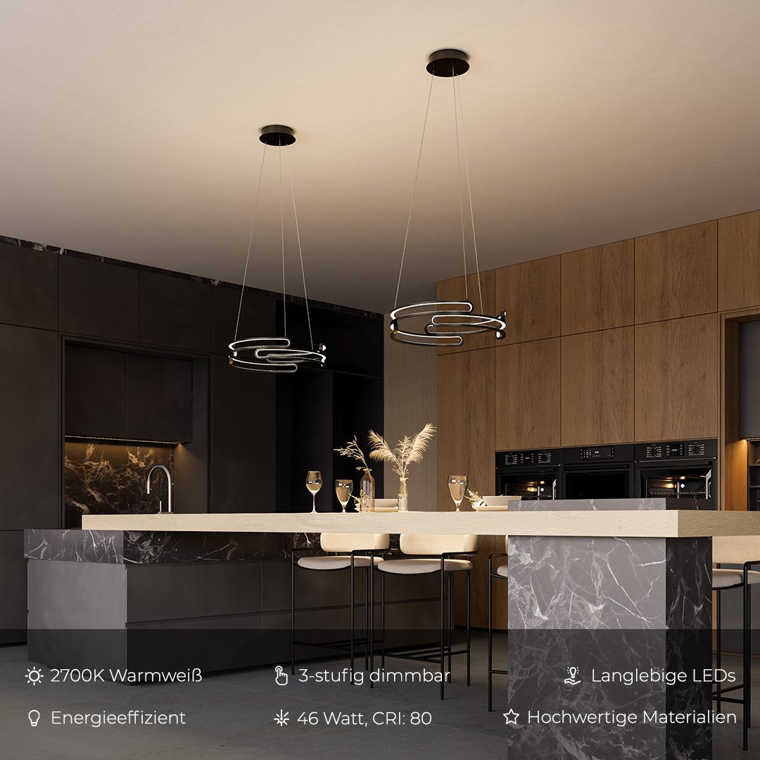 Lampada a sospensione in acciaio Quorra Serie Illuminazione LED Industriale | Lersk