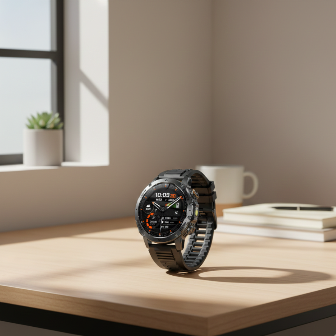 Robuste Outdoor-Smartwatch mit wasserdichtem taktischem Design und langer Akkulaufzeit | Lersk