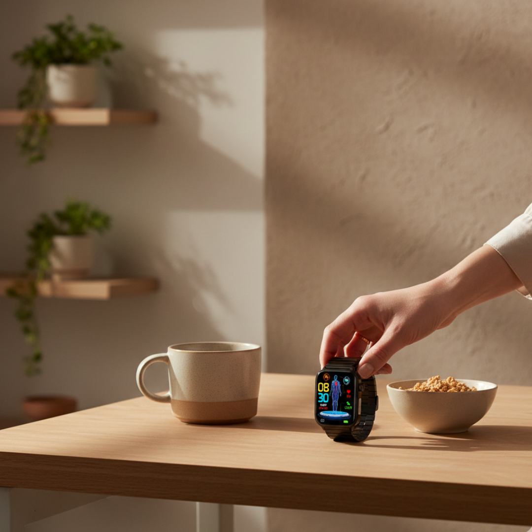 Smartwatch mit AMOLED-Display und Bluetooth-Anruffunktion, wasserdicht, für den täglichen Gebrauch | Lersk