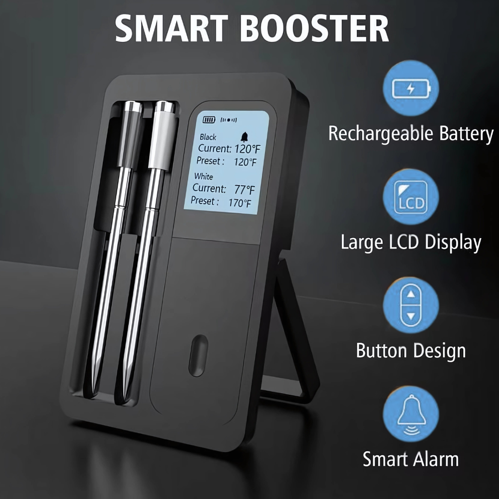 Smart Wireless Meat Thermometer with Bluetooth & Wi-Fi App Monitoring | Lersk