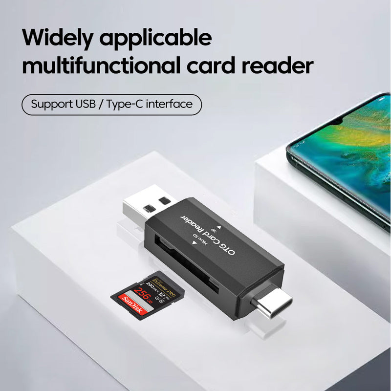 Lettore di schede USB Type C SD TF 2 in 1 Trasferimento dati veloce per viaggiatori | Lersk