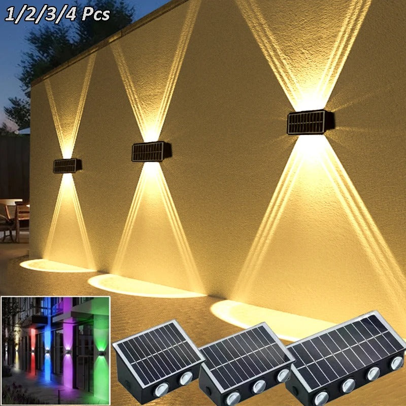 Solar Powered Outdoor Wall Light With Up And Down LED Waterproof For Garden | Lersk