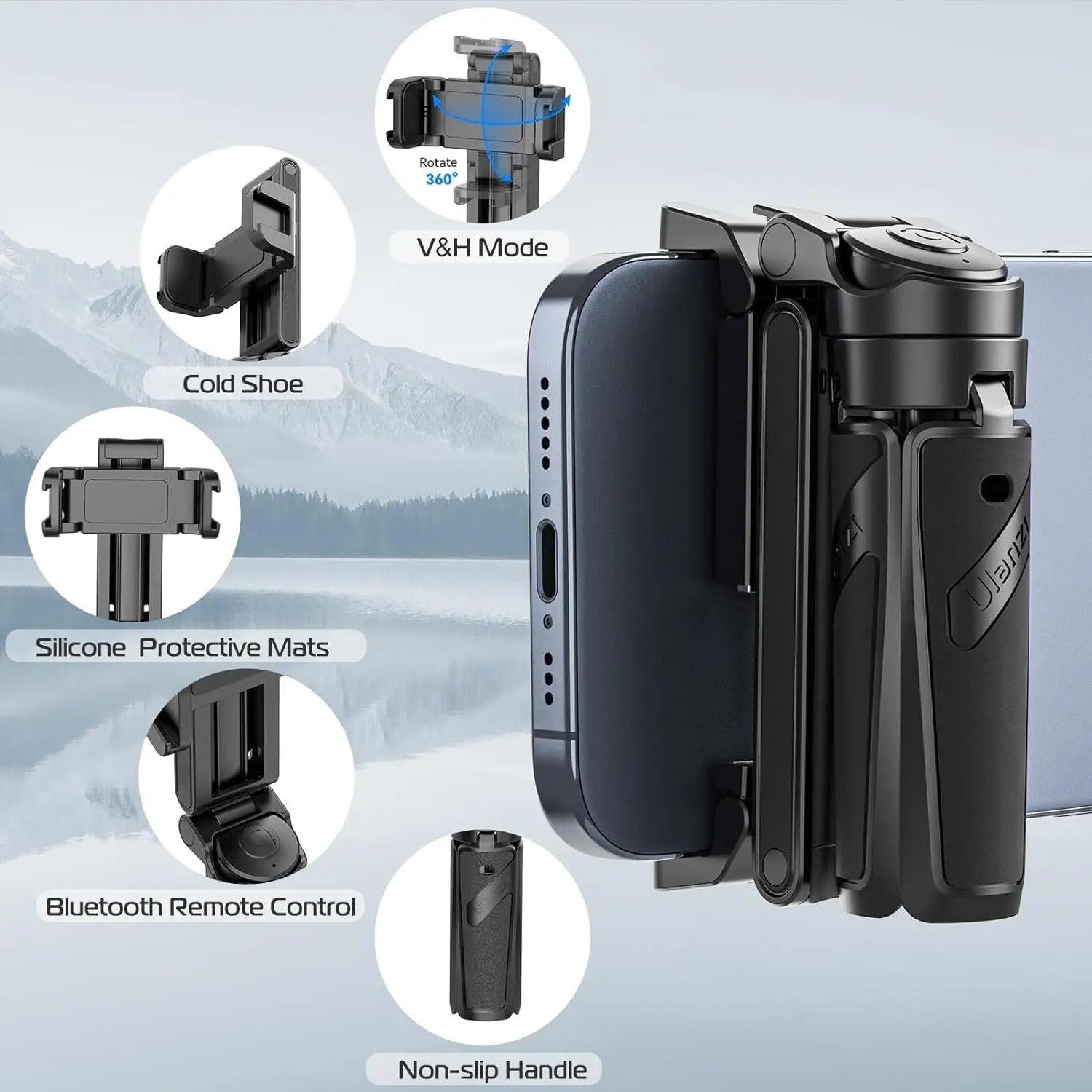 LumaFlex Bluetooth Selfie Stick With 360° Rotating Holder | Lersk