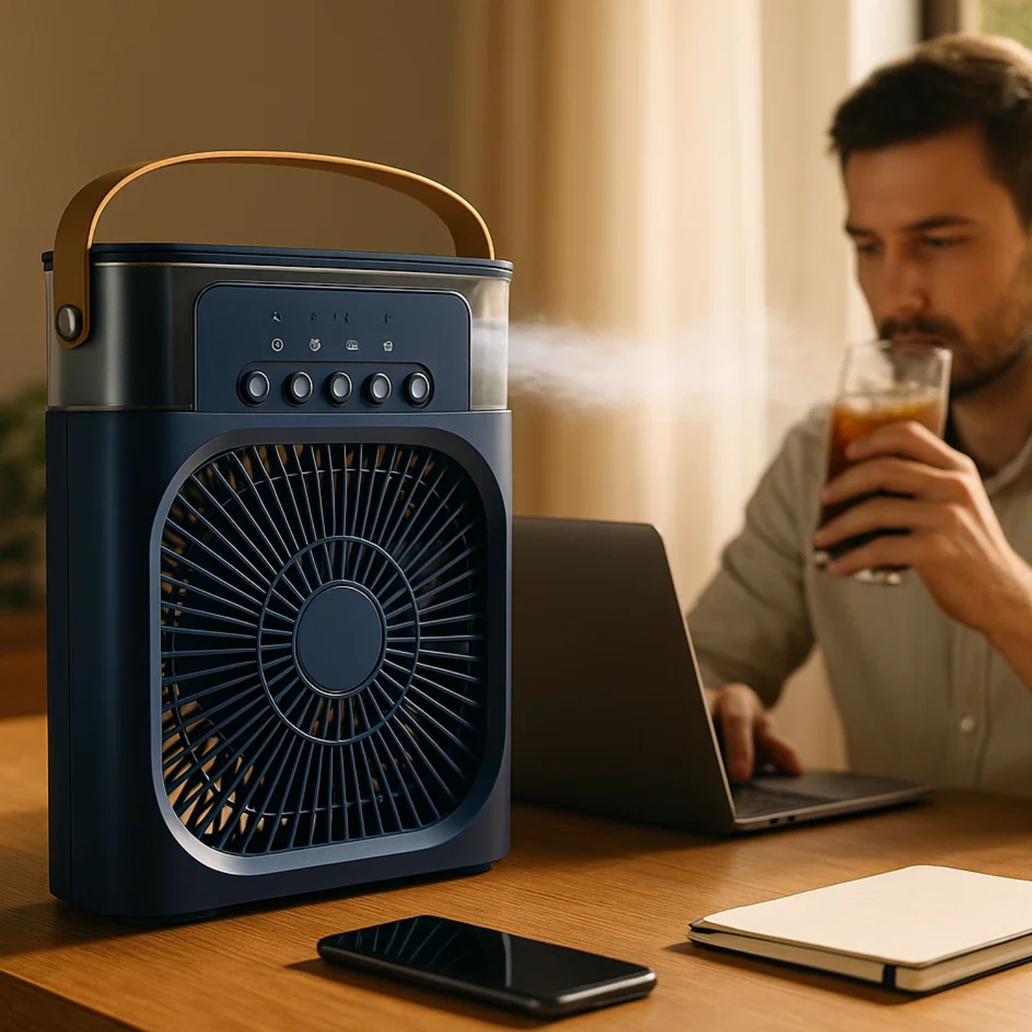 AeroBreeze 3-In-1 Air Cooler And Humidifier For Small Spaces | Lersk