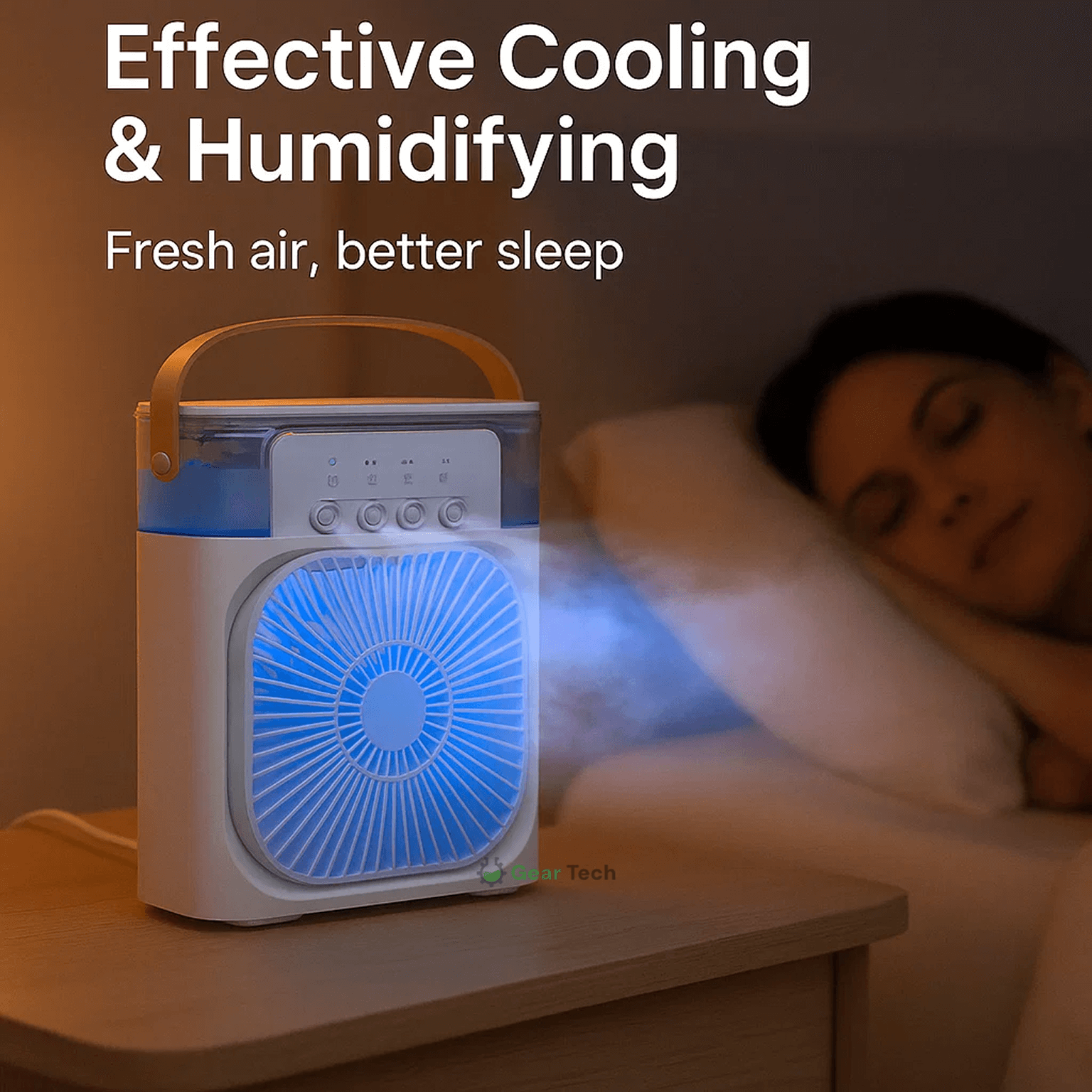Climatiseur humidificateur portable 3-en-1 pour chambres | Lersk