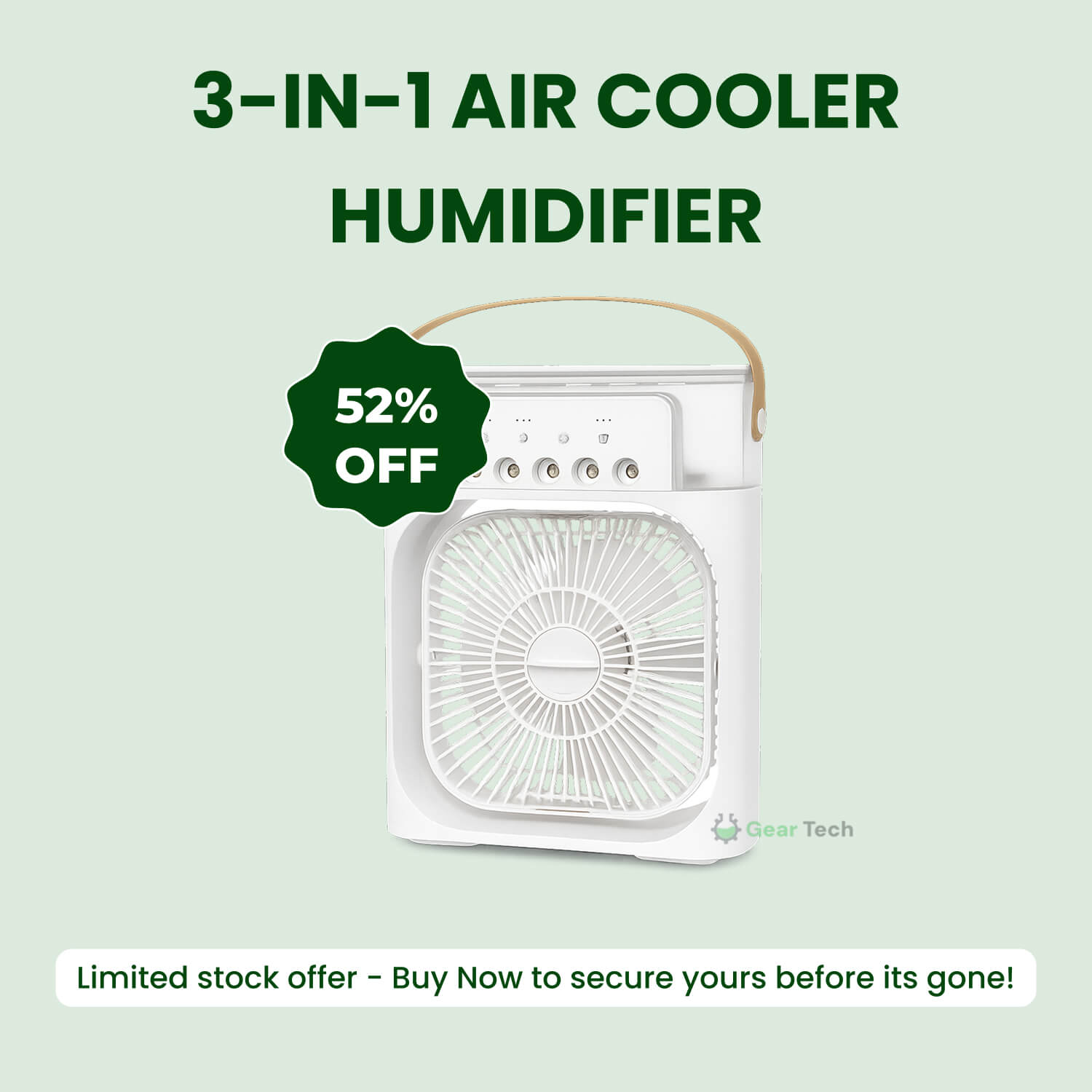 Climatiseur humidificateur portable 3-en-1 pour chambres | Lersk