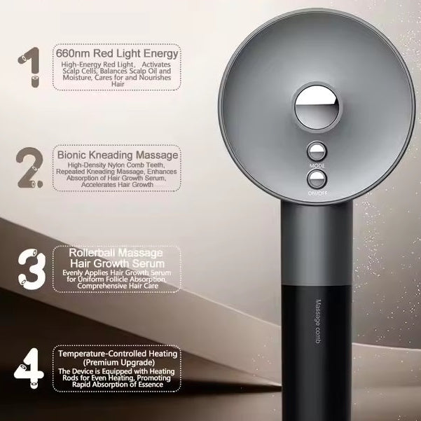 Massaggiatore per cuoio capelluto con LED a infrarossi per la crescita dei capelli per donne con olio | Lersk