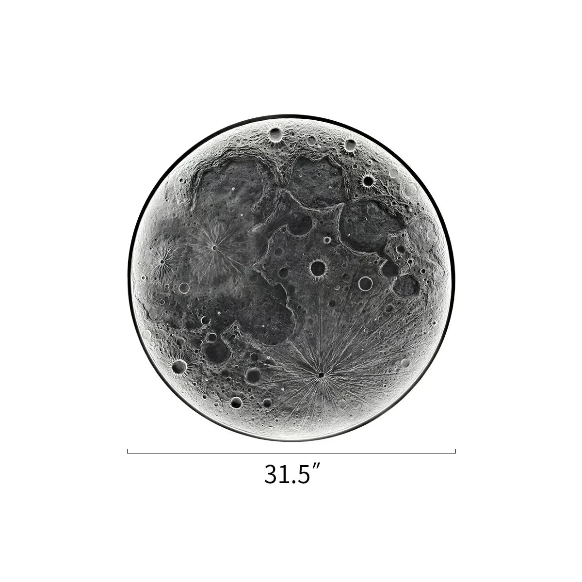 Lámpara de pared decorativa con relieve 3D de la luna | Lersk