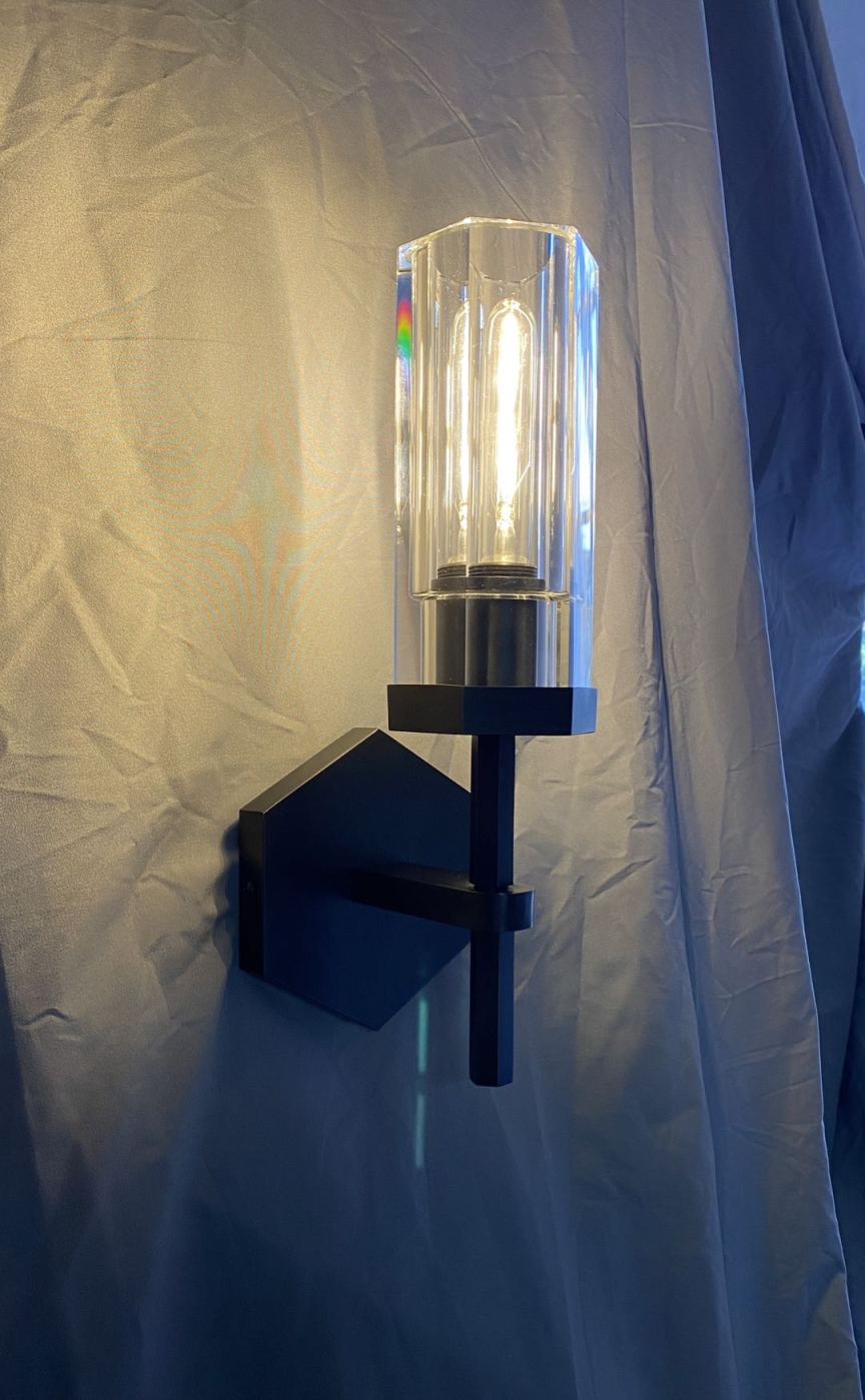 AstraLux Crystal LED Wall Sconce With Clear Glass Shades | Lersk