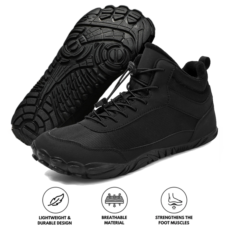 FrostStep Unisex Casual Høje Sne Støvler — Varme, Åndbare, Skridsikre, Vandtætte Barfodssko til Efterår og Vinter | Lersk
