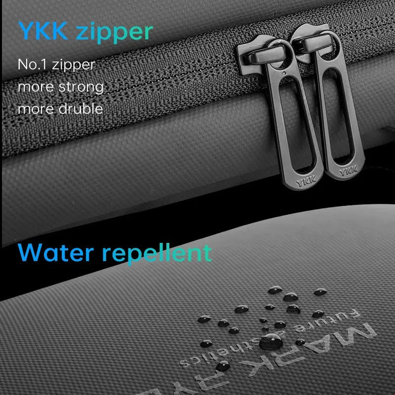 Mochila delgada para portátil AeroLane negra y gris con carcasa rígida | Lersk