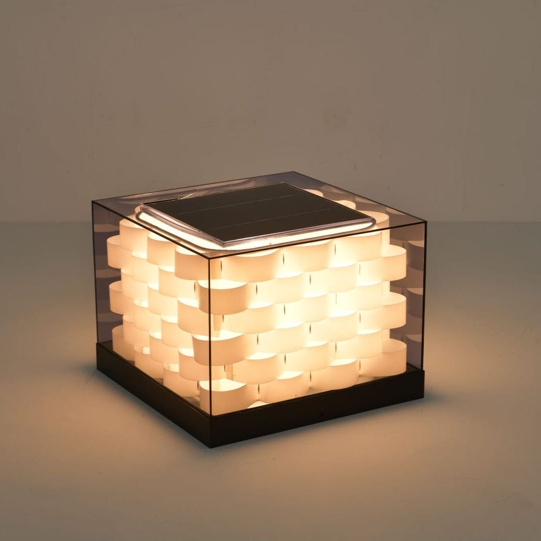 Kirrea | Pletené solární venkovní světlo Cube | Lersk