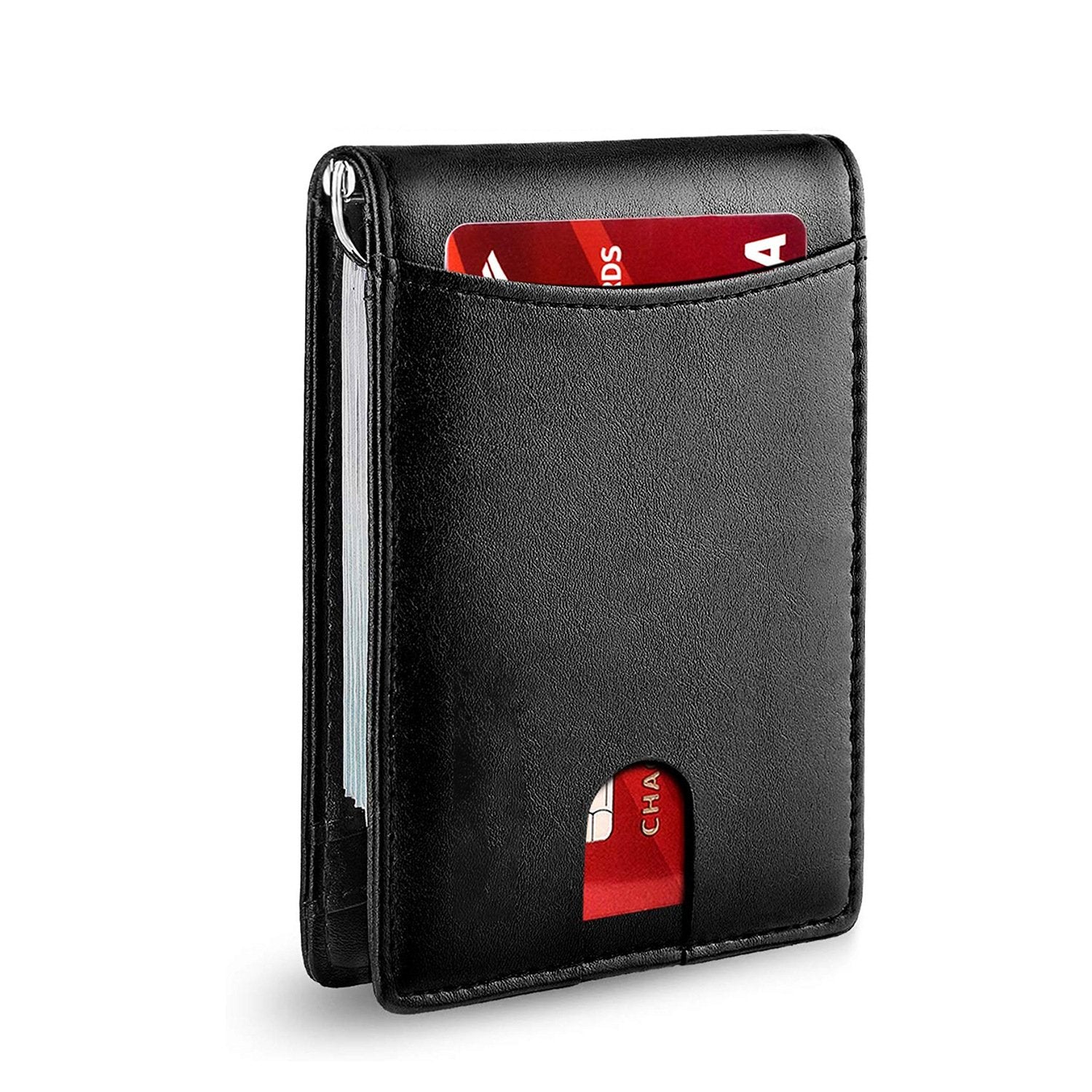 Men's Slim RFID Wallet Leather Card Holder Black For Everyday Carry Essentials Today | Lersk
