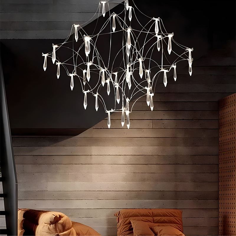 Grand lustre en cristal ajustable pour une créativité maximale | Lersk