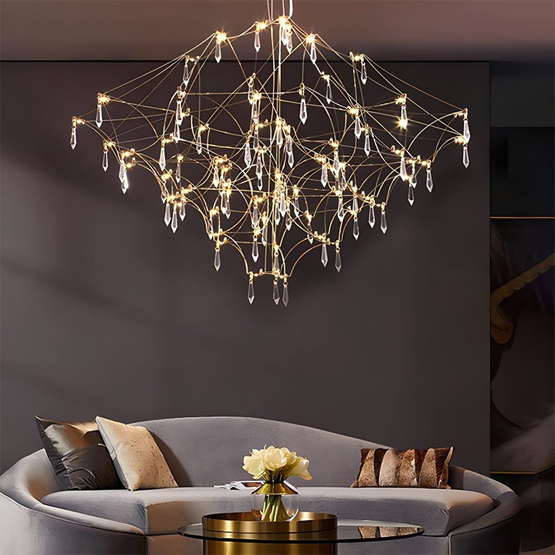 Grand lustre en cristal ajustable pour une créativité maximale | Lersk