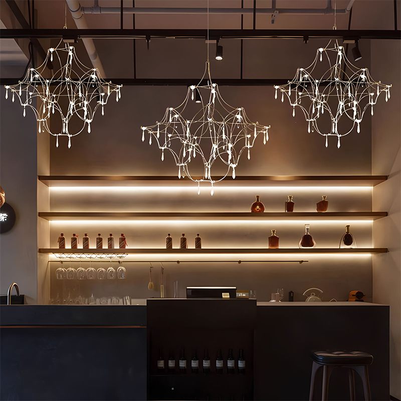 Grand lustre en cristal ajustable pour une créativité maximale | Lersk