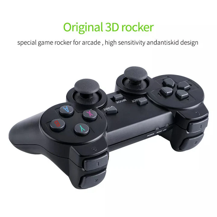 HDMI 4K TV Game Stick Console With 64GB And 20,000 Plus Retro Games And Two Wireless Gamepads | Lersk