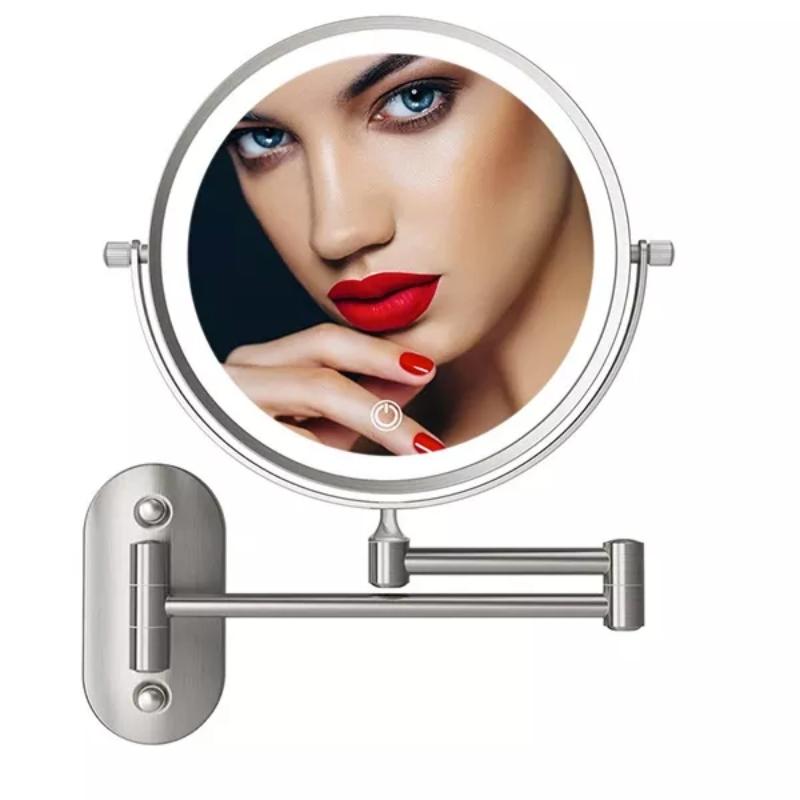 Lumivex Wall Mount LED Magnifying Vanity Mirror With Dual Arm Extendable | Lersk