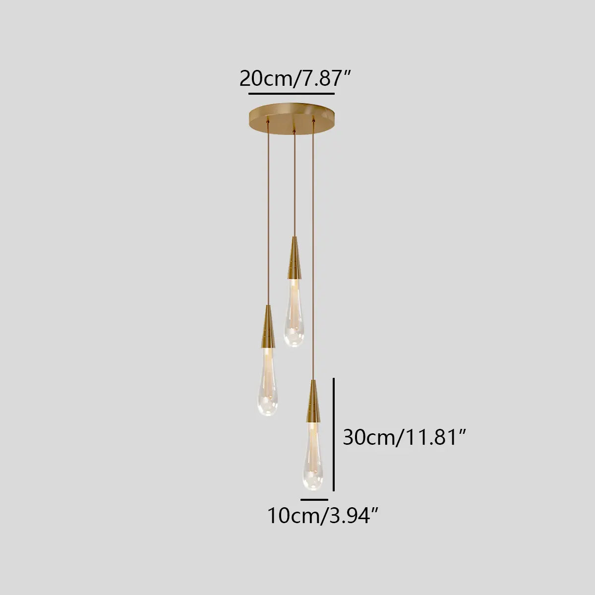 Závěsné svítidlo Drop Crystal Chrome pro ložnici | Lersk