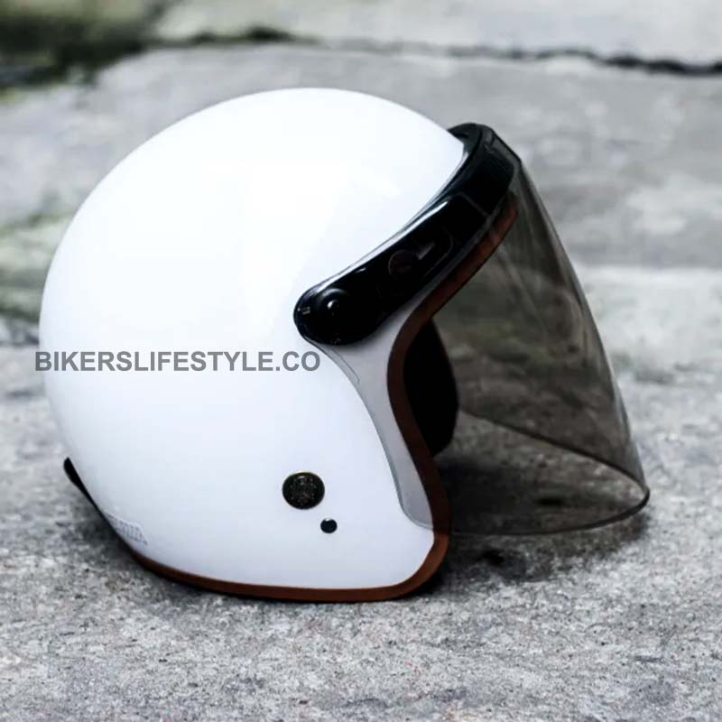 Vintage Flat Visor for Riders Anti-Fog UV-Proof Polycarbonate BKS65 | Lersk