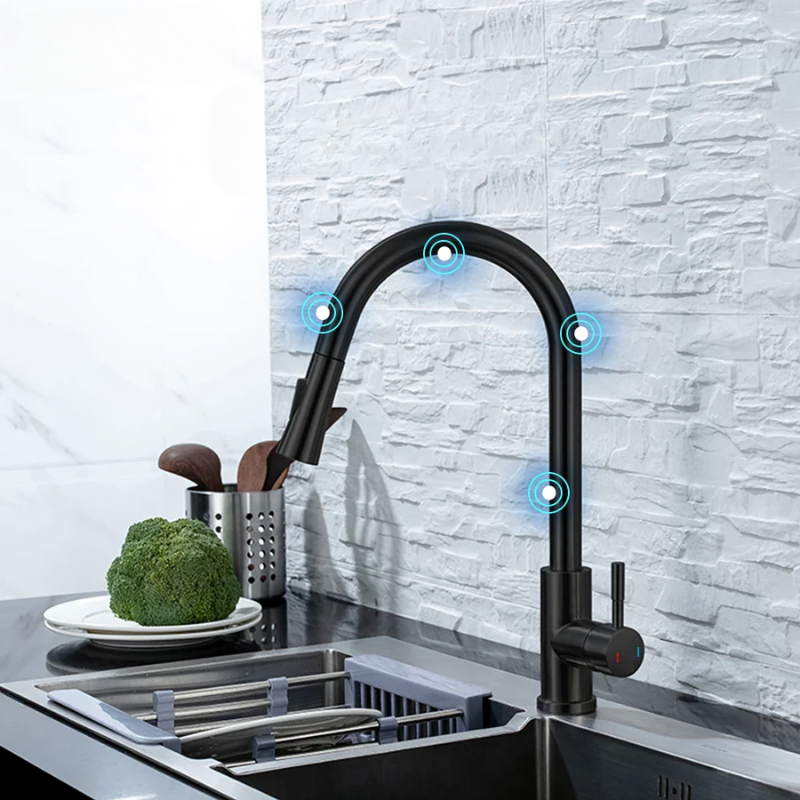FluxMix Intelligenter Sensor-Küchenhahn mit berührungsloser Armatur | Lersk