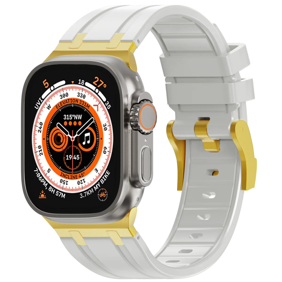 Deluxe Aurion kovová hlava silikonový řemínek pro Apple Watch | Lersk
