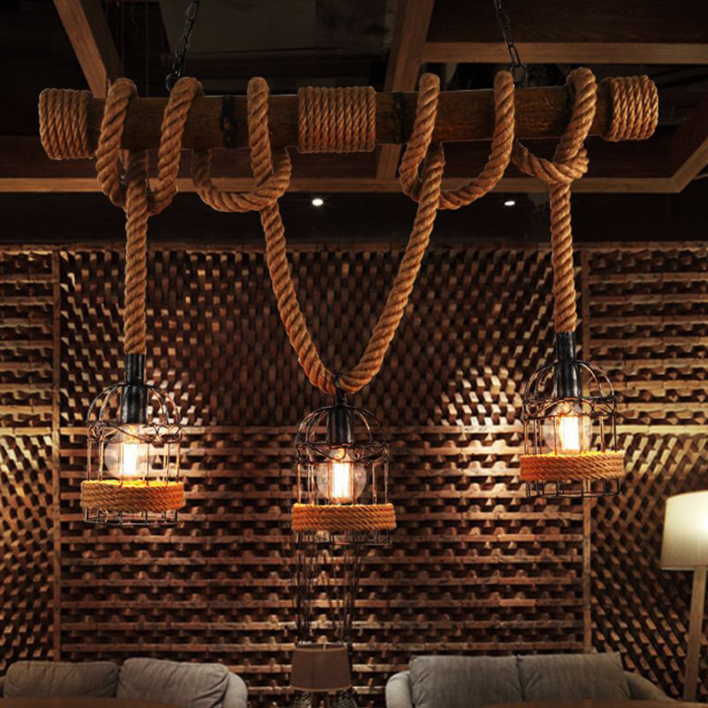 AstraLume Retro Metal and Wood Pendant Lamp for Living Rooms | Lersk