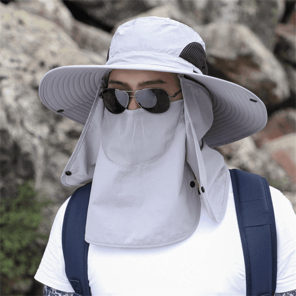 Breathable Wide Brim Sun Hat With Sun Protection For Fishing | Lersk